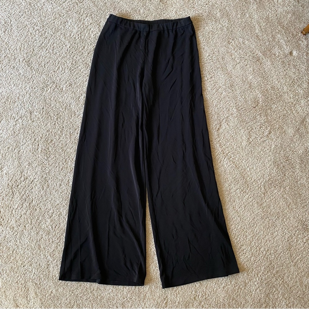 Natorious black straight leg pants size small elastic waist lightweight